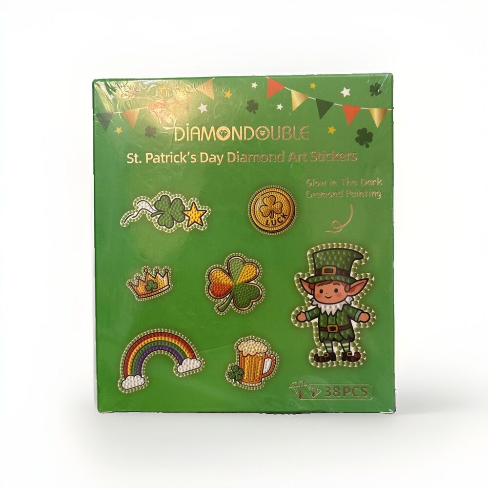 Diamondouble St. Patrick’s Day Diamon Art Stickers 38 PCS